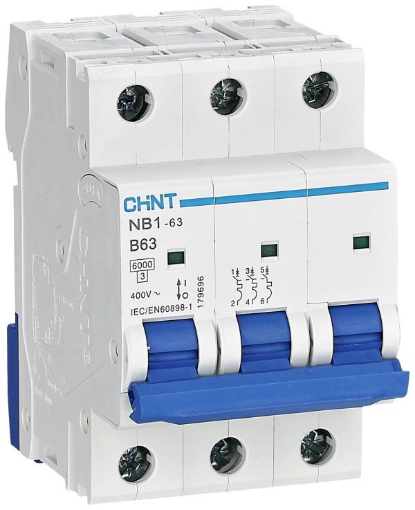کلید مینیاتوری سه پل 25 آمپر CHINT سری NB1-63/3P C25