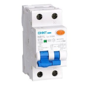 کلید محافظ جان ترکیبی (RCBO) تک پل+ نول 25 آمپری CHINT سری NB1L
